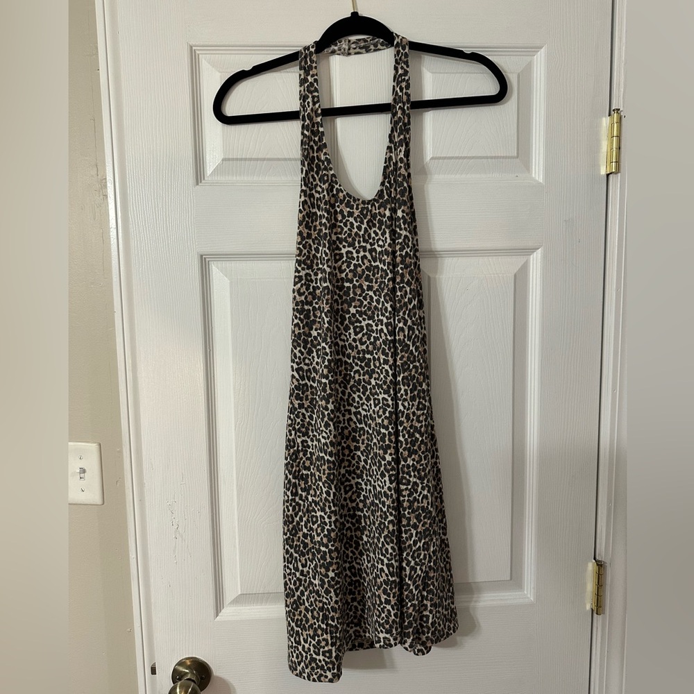 American Eagle Cheetah Print Halter Top Dress